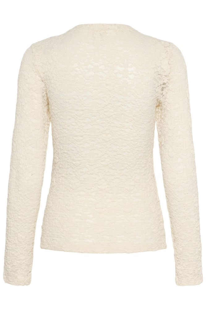 Part Two ecru dames t-shirt | Achteraanzicht