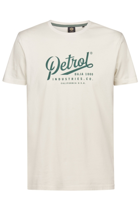 Petrol Industries beige heren t-shirt | Vooraanzicht