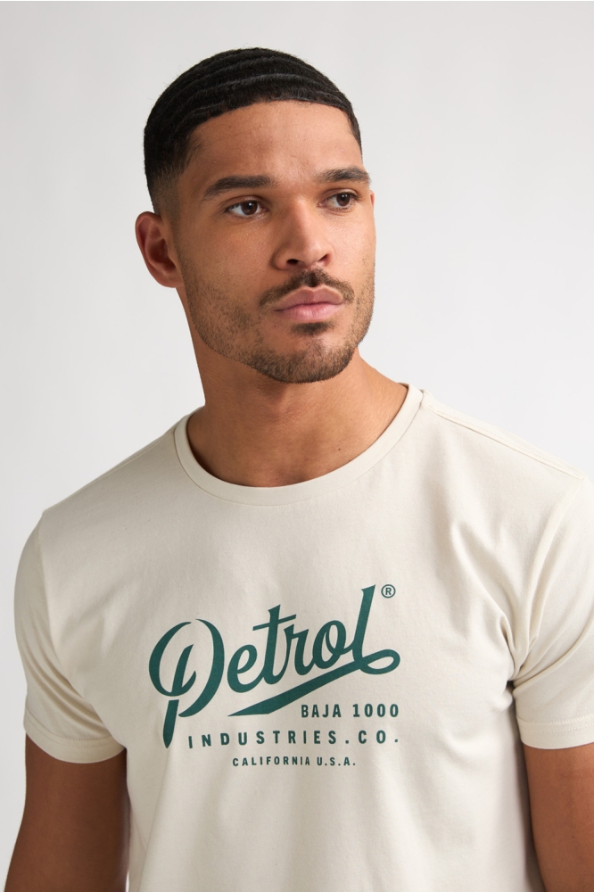 Petrol Industries beige heren t-shirt | Kleurstaal
