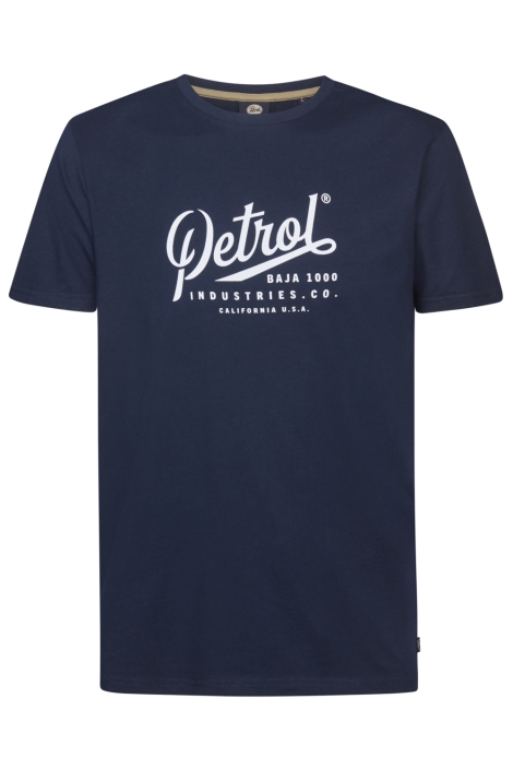 Petrol Industries blauwe heren t-shirt | Vooraanzicht