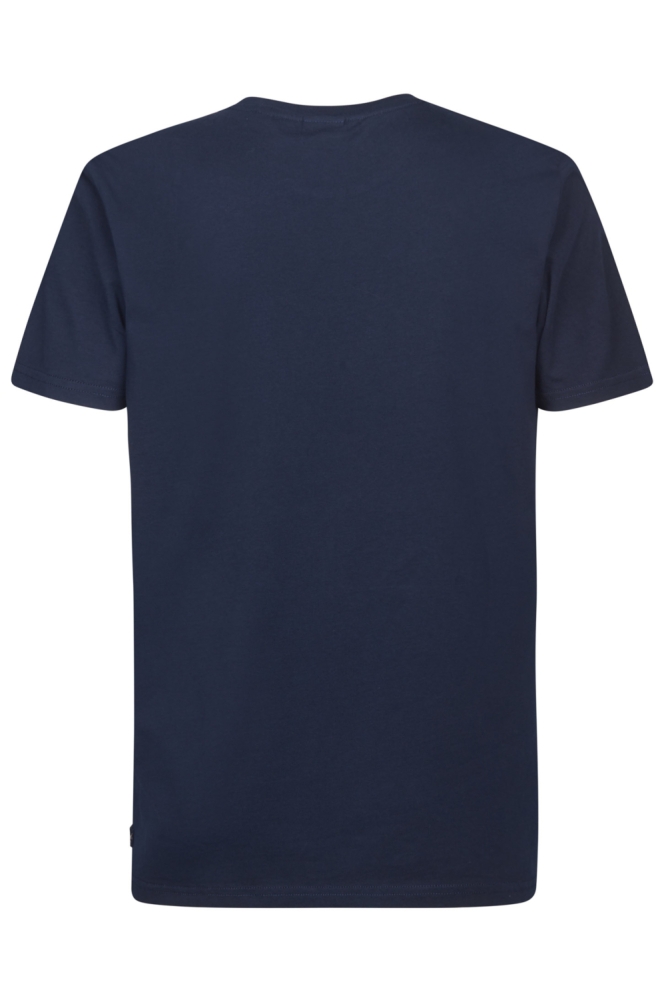Petrol Industries blauwe heren t-shirt | Achteraanzicht