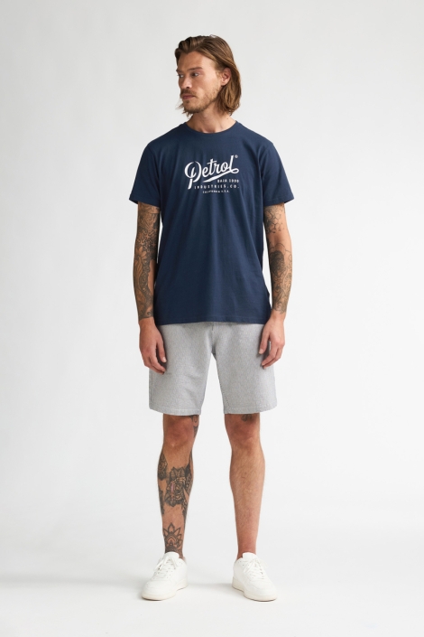 Petrol Industries blauwe heren t-shirt | Model