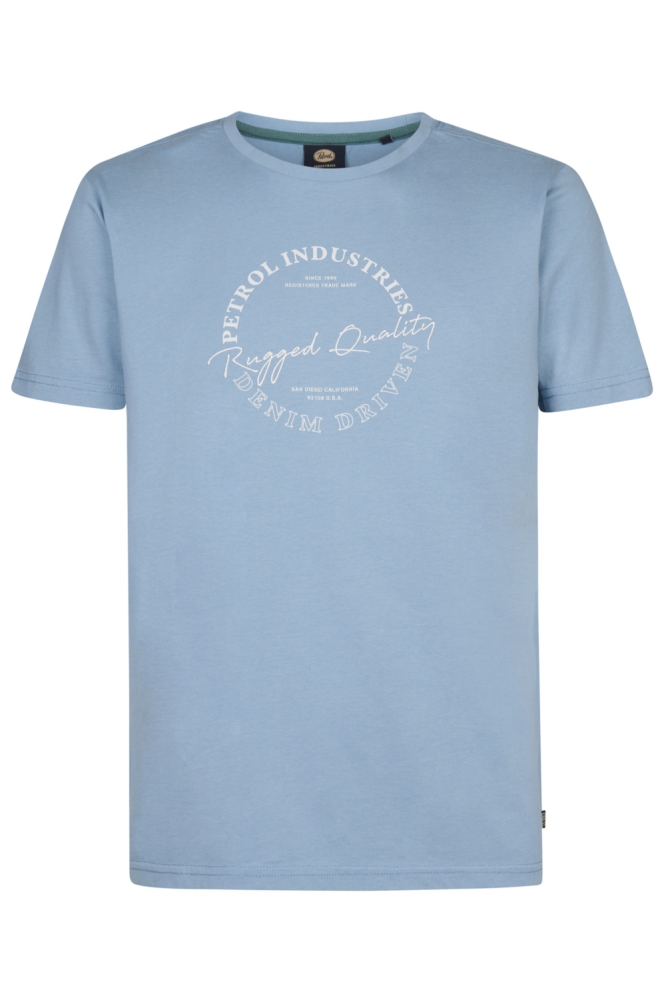 Petrol Industries blauwe heren t-shirt | Vooraanzicht