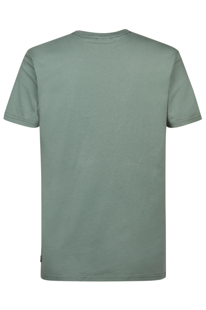 Petrol Industries groene heren t-shirt | Achteraanzicht