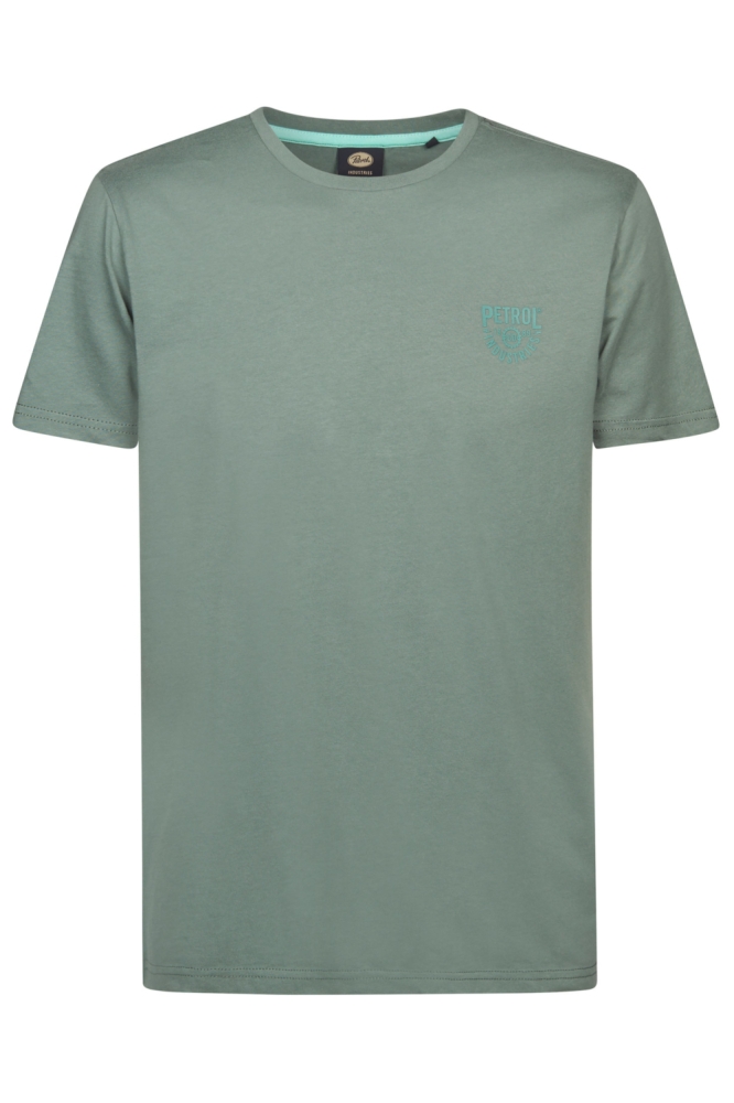 Petrol Industries groene heren t-shirt | Vooraanzicht