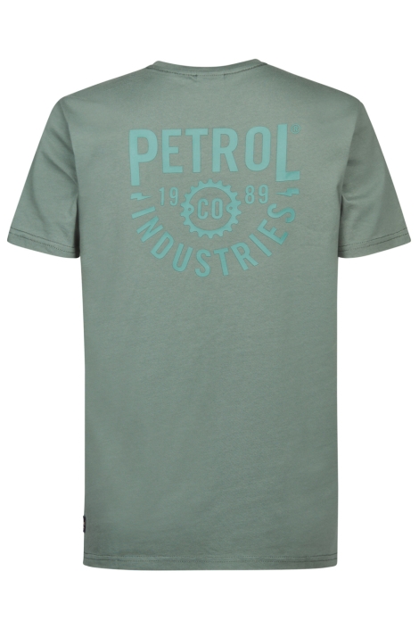 Petrol Industries groene heren t-shirt | Achteraanzicht
