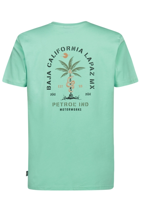 Petrol Industries groene heren t-shirt | Achteraanzicht