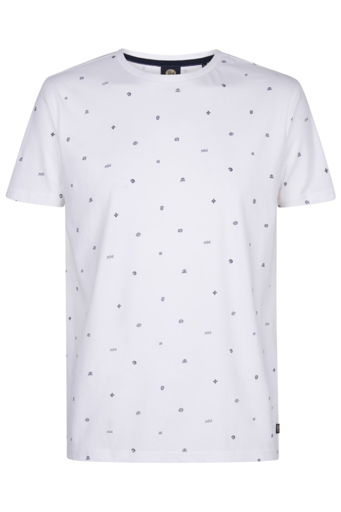 Petrol Industries witte heren t-shirt | Vooraanzicht