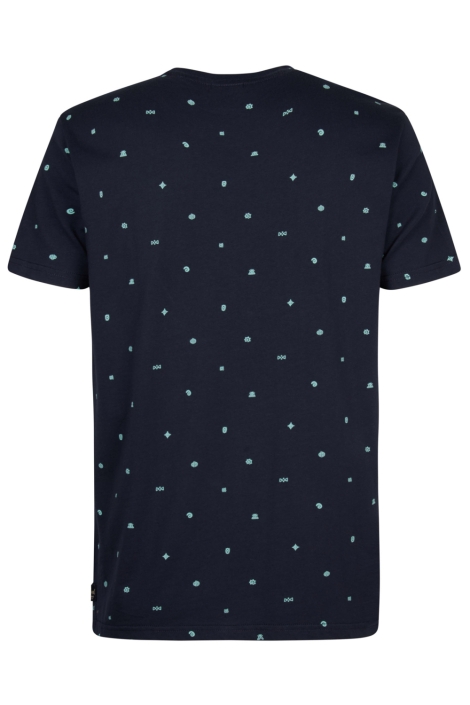 Petrol Industries blauwe heren t-shirt | Achteraanzicht