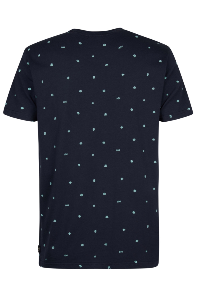 Petrol Industries blauwe heren t-shirt | Achteraanzicht