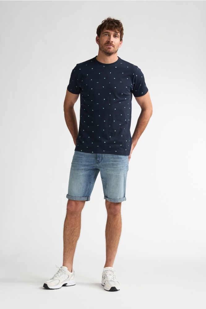 Petrol Industries blauwe heren t-shirt | Model