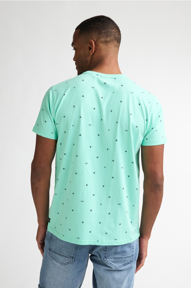 Petrol Industries groene heren t-shirt | Model achteraanzicht