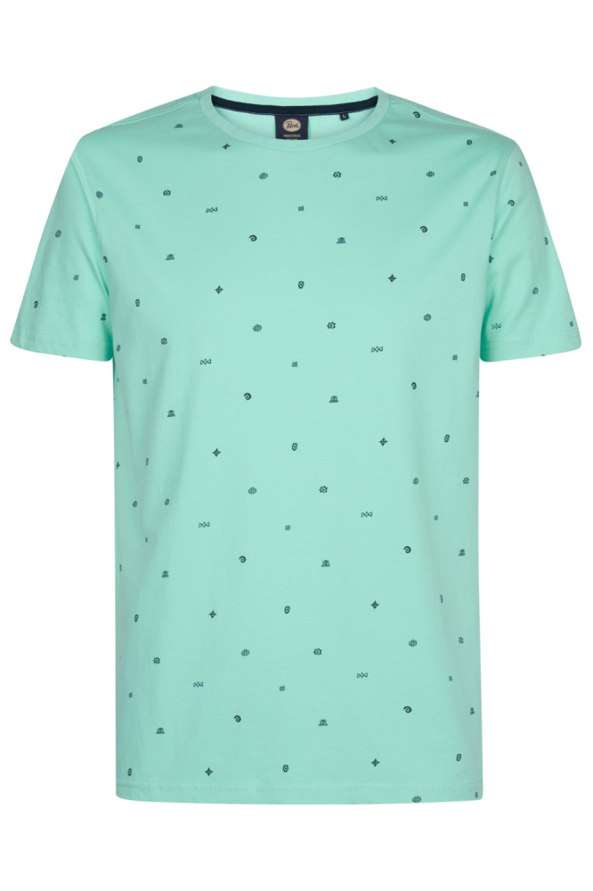 Petrol Industries groene heren t-shirt | Vooraanzicht