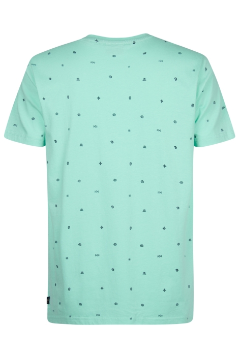 Petrol Industries groene heren t-shirt | Achteraanzicht