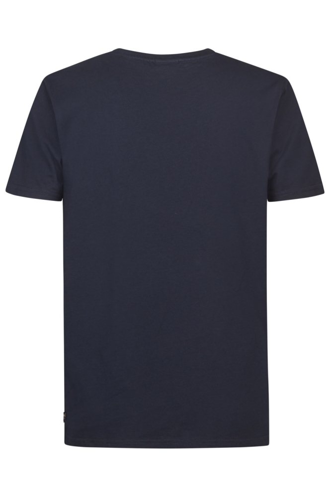 Petrol Industries blauwe heren t-shirt | Achteraanzicht