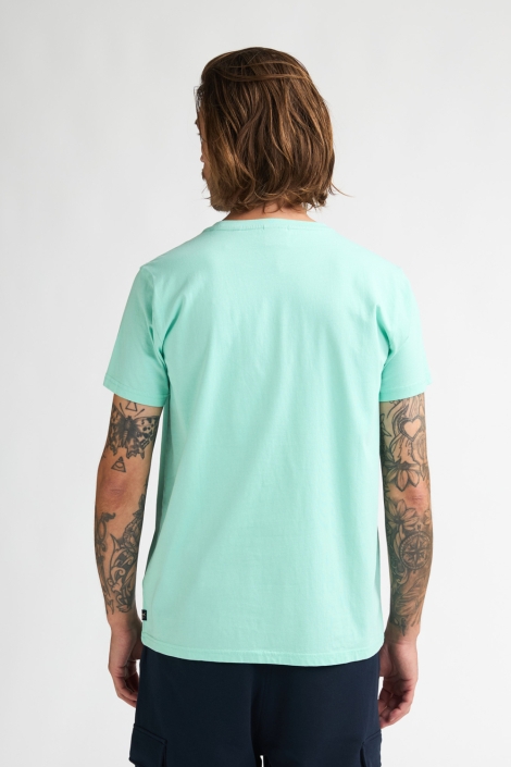 Petrol Industries groene heren t-shirt | Model achteraanzicht