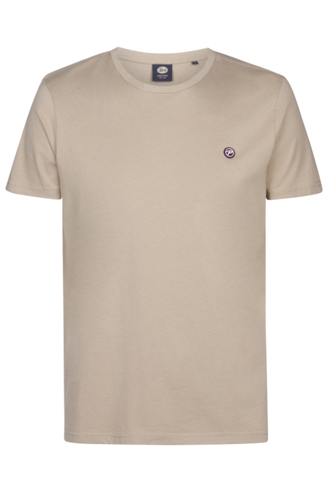 Petrol Industries beige heren t-shirt | Vooraanzicht