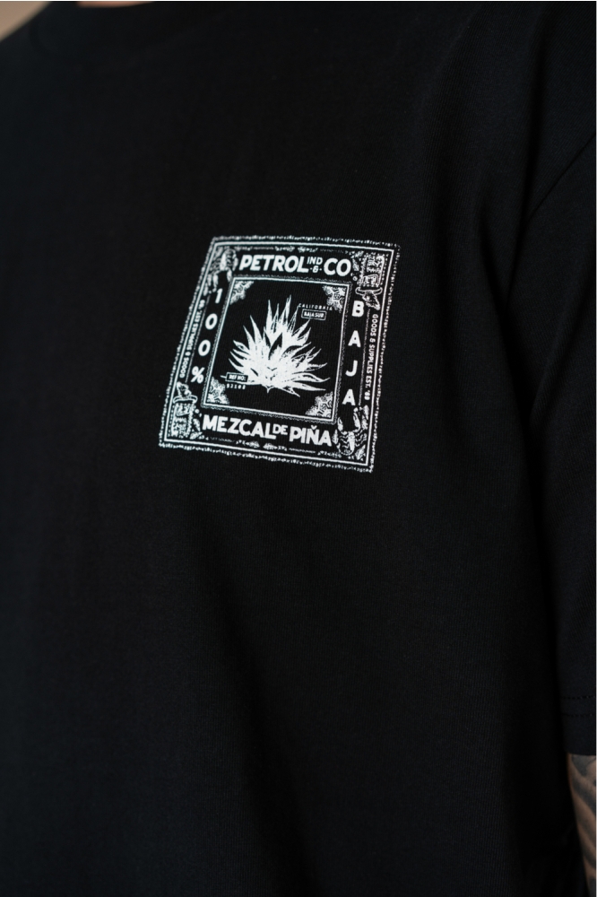 Petrol Industries zwarte heren t-shirt | Close up