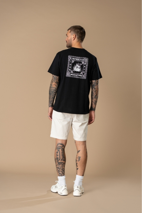 Petrol Industries zwarte heren t-shirt | Model