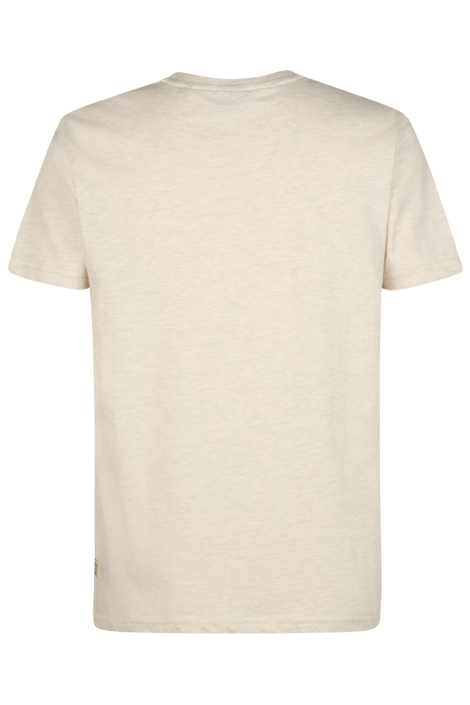 Petrol Industries beige heren t-shirt | Achteraanzicht