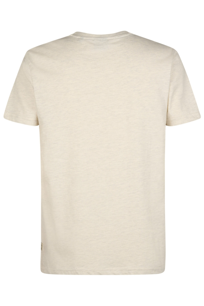 Petrol Industries beige heren t-shirt | Achteraanzicht