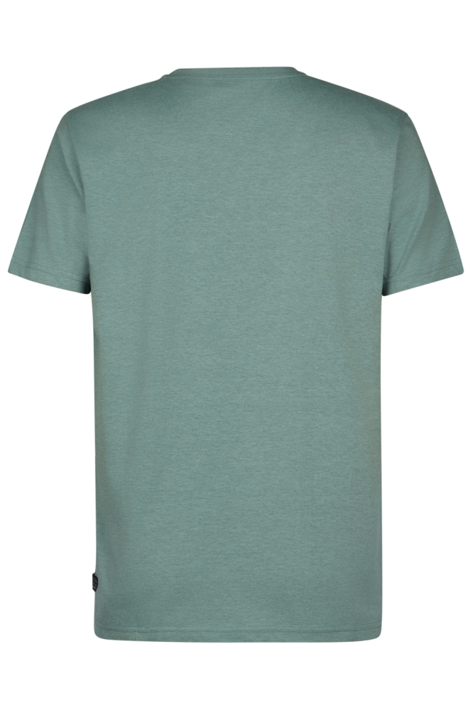 Petrol Industries groene heren t-shirt | Achteraanzicht