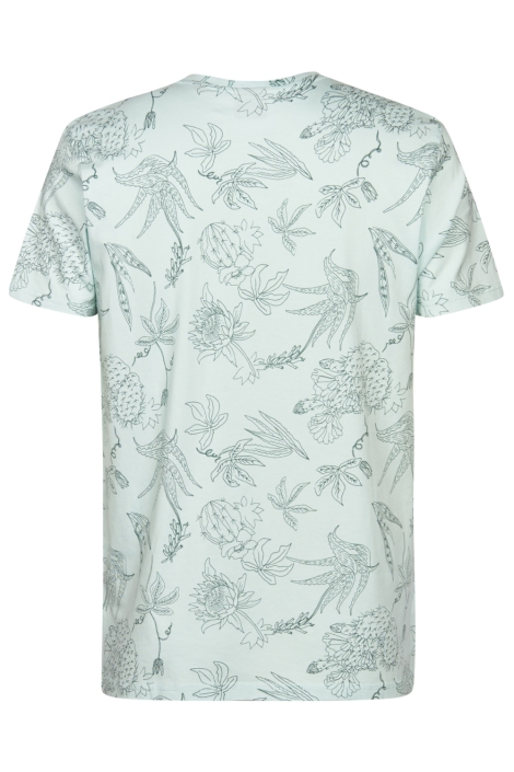 Petrol Industries groene heren t-shirt | Achteraanzicht