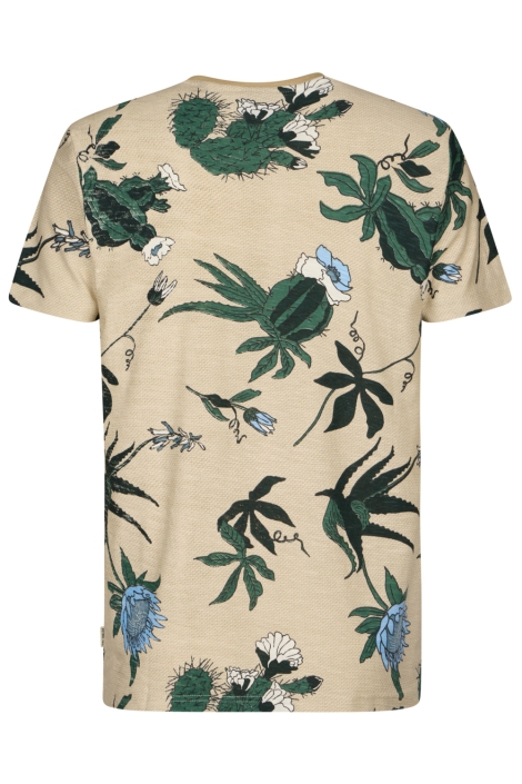 Petrol Industries beige heren t-shirt | Achteraanzicht