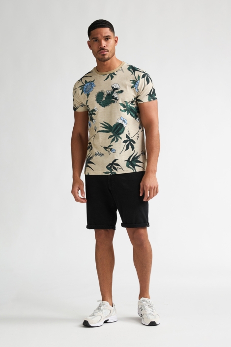 Petrol Industries beige heren t-shirt | Model