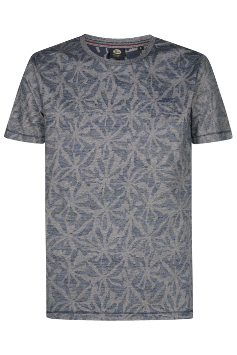 Petrol Industries blauwe heren t-shirt | Vooraanzicht