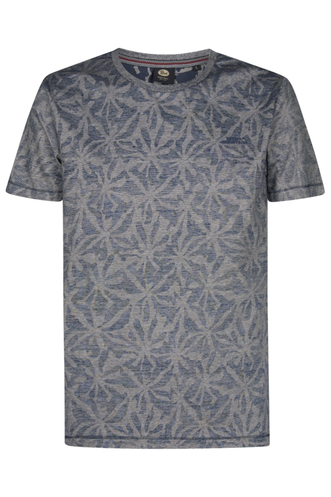 Petrol Industries blauwe heren t-shirt | Vooraanzicht
