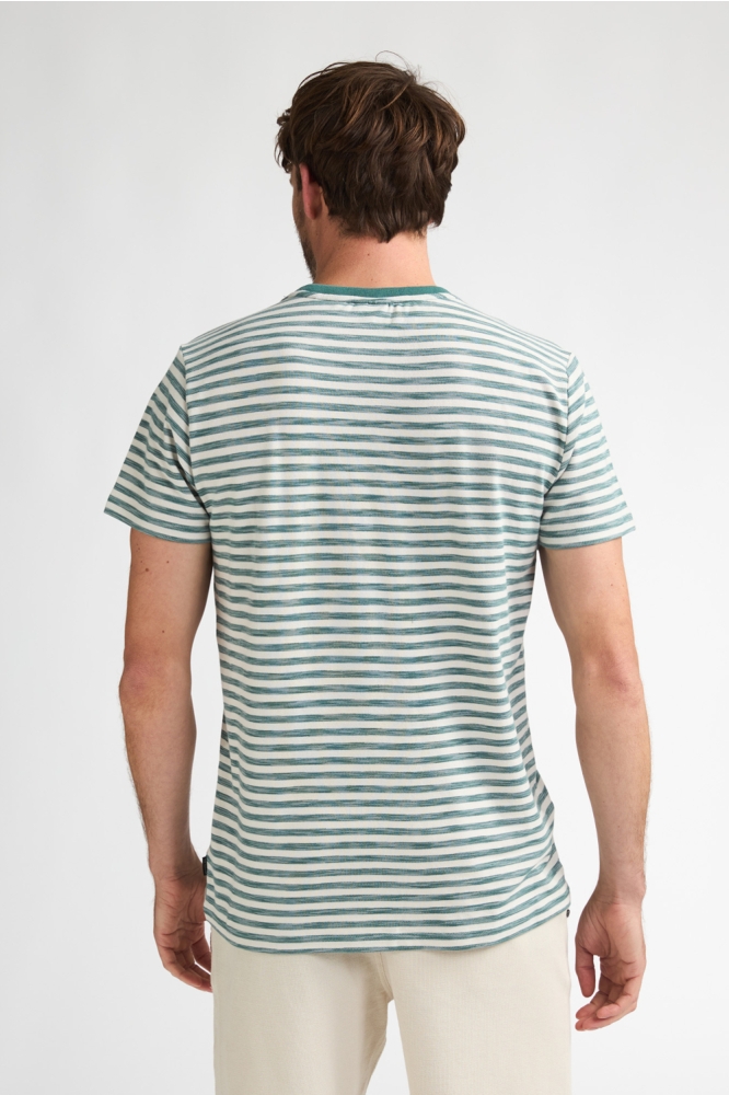 Petrol Industries groene heren t-shirt | Model achteraanzicht