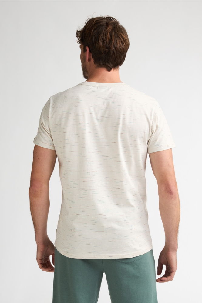 Petrol Industries beige heren t-shirt | Model achteraanzicht