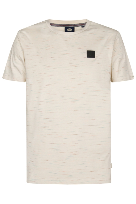 Petrol Industries beige heren t-shirt | Vooraanzicht