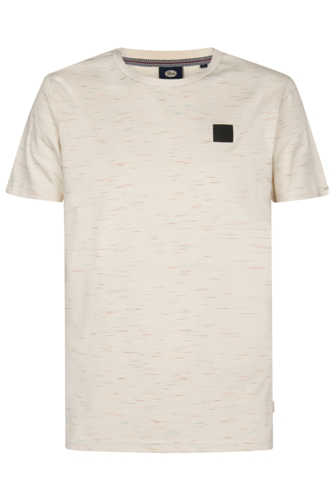 Petrol Industries beige heren t-shirt | Vooraanzicht