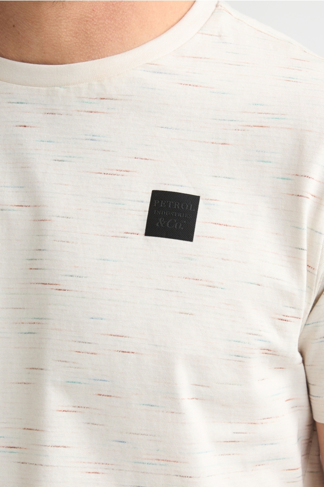 Petrol Industries beige heren t-shirt | Close up