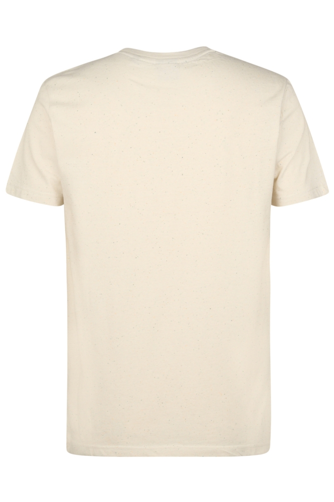 Petrol Industries beige heren t-shirt | Achteraanzicht