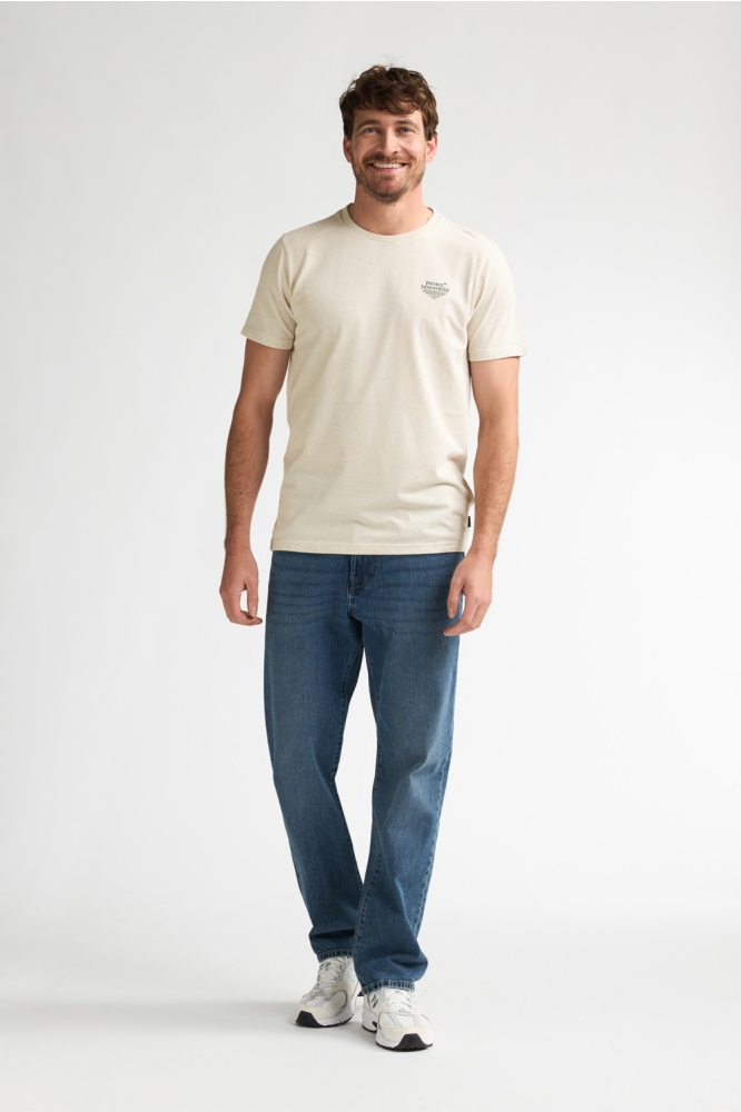 Petrol Industries beige heren t-shirt | Model