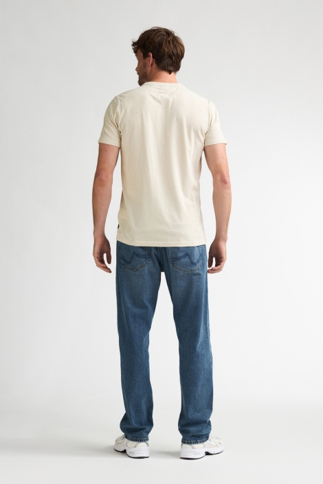 Petrol Industries beige heren t-shirt | Model