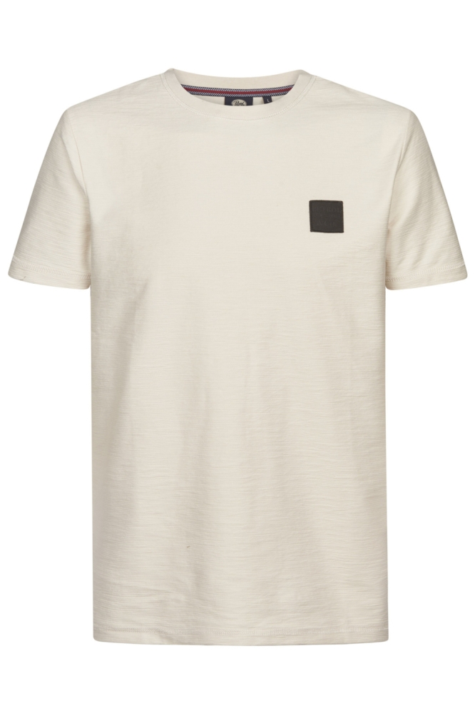 Petrol Industries beige heren t-shirt | Vooraanzicht