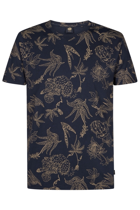 Petrol Industries blauwe heren t-shirt | Vooraanzicht