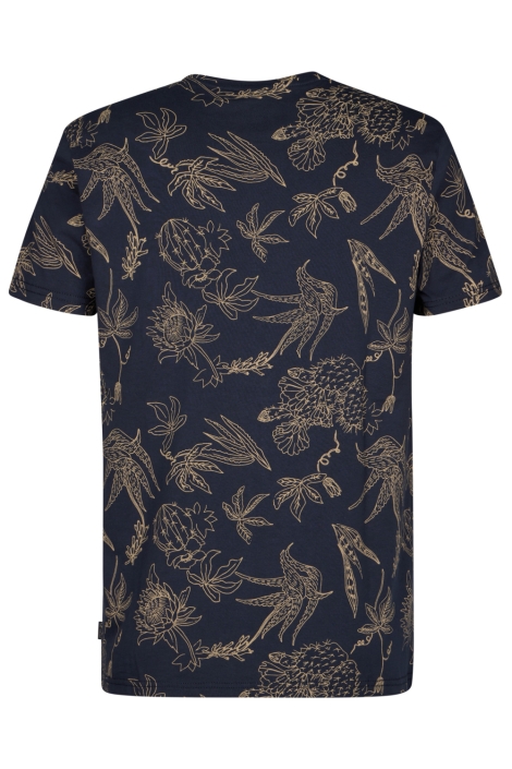 Petrol Industries blauwe heren t-shirt | Achteraanzicht