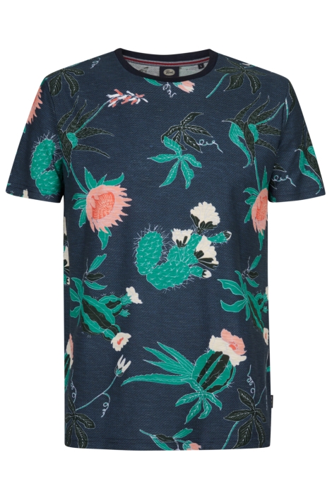 Petrol Industries blauwe heren t-shirt | Vooraanzicht