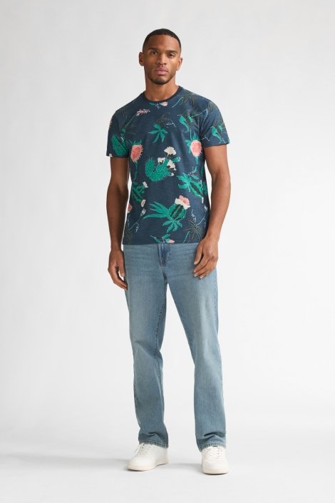 Petrol Industries blauwe heren t-shirt | Model