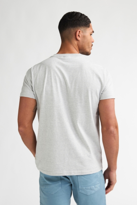 Petrol Industries grijze heren t-shirt | Model achteraanzicht