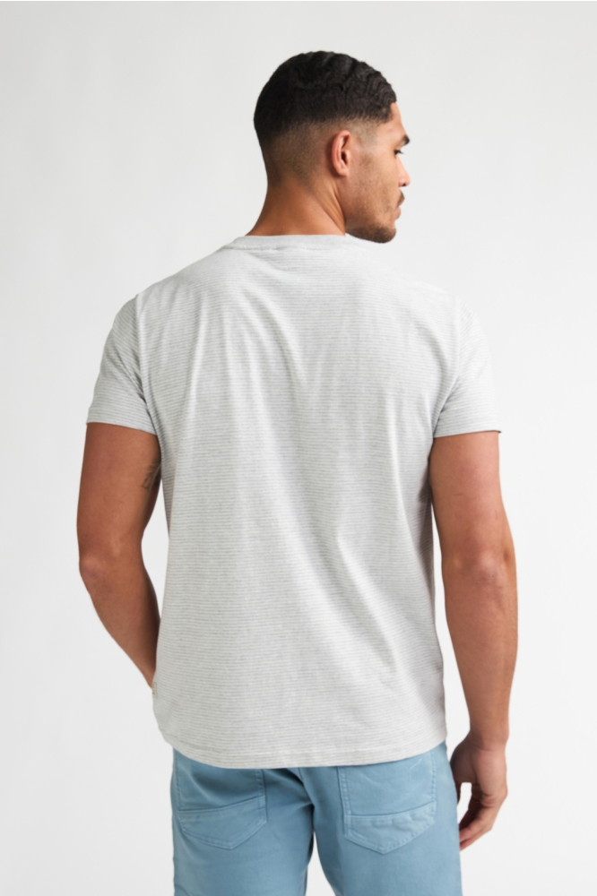 Petrol Industries grijze heren t-shirt | Model achteraanzicht