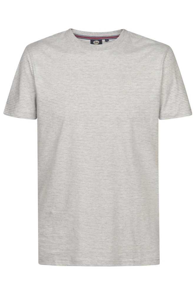 Petrol Industries grijze heren t-shirt | Vooraanzicht