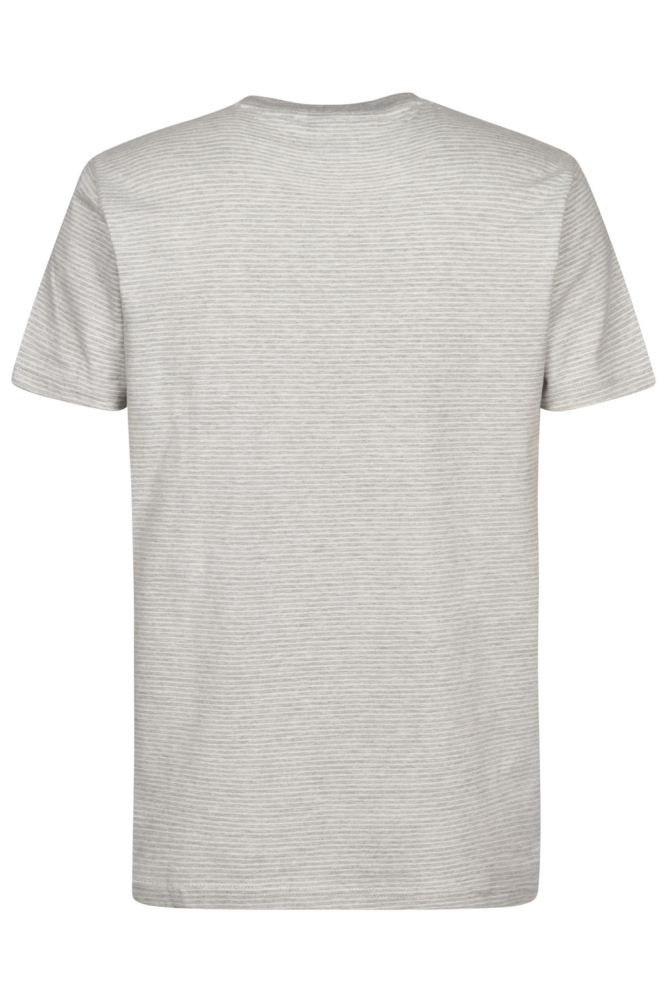 Petrol Industries grijze heren t-shirt | Achteraanzicht