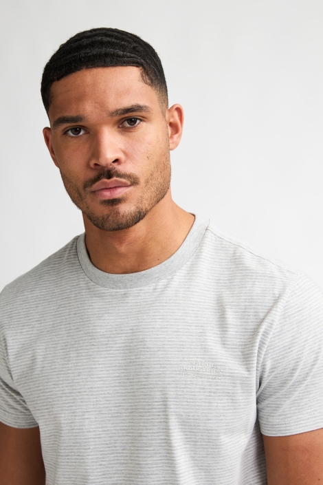 Petrol Industries grijze heren t-shirt | Close up