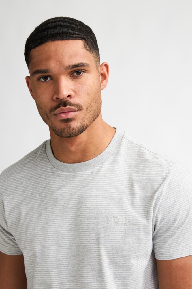 Petrol Industries grijze heren t-shirt | Close up